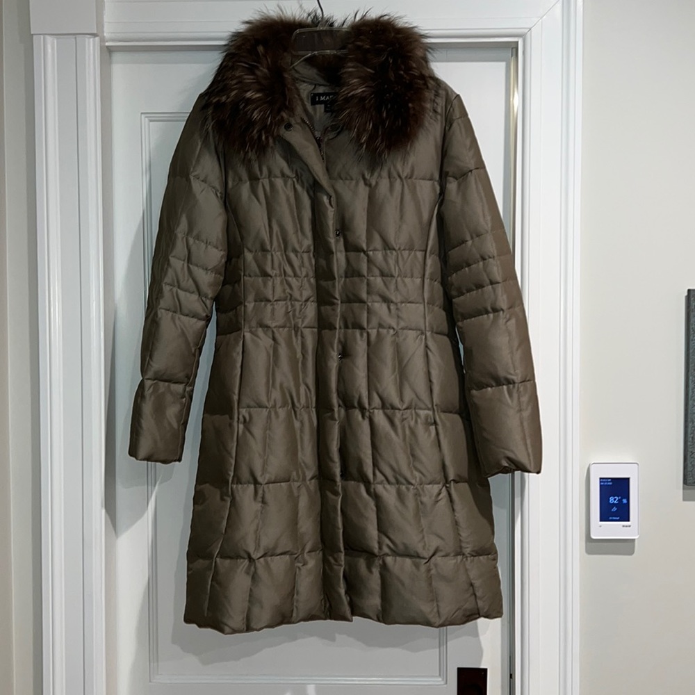 1 Madison Luxe Puffer coat with real fur trim